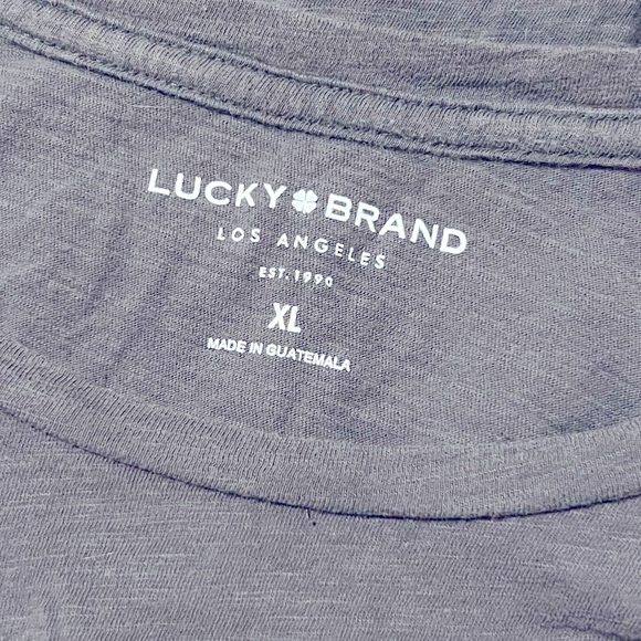 🍊Lucky Brand Gray Cropped Graphic Tee XL🍊 - Picture 3 of 3